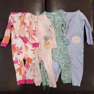 Set of 4 - 18 month footless sleeper pajamas Carter's